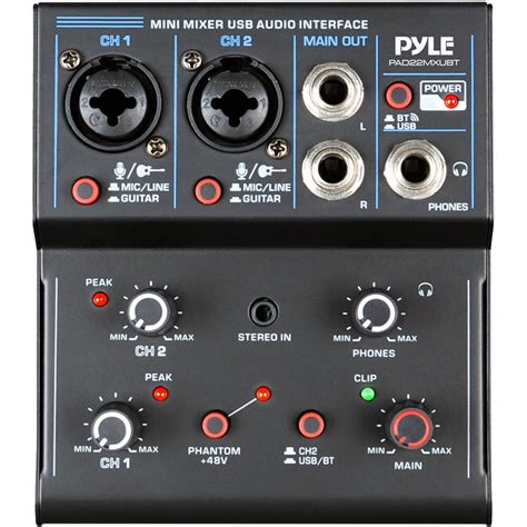 usb 2 chanel mixer|Pyle 2.